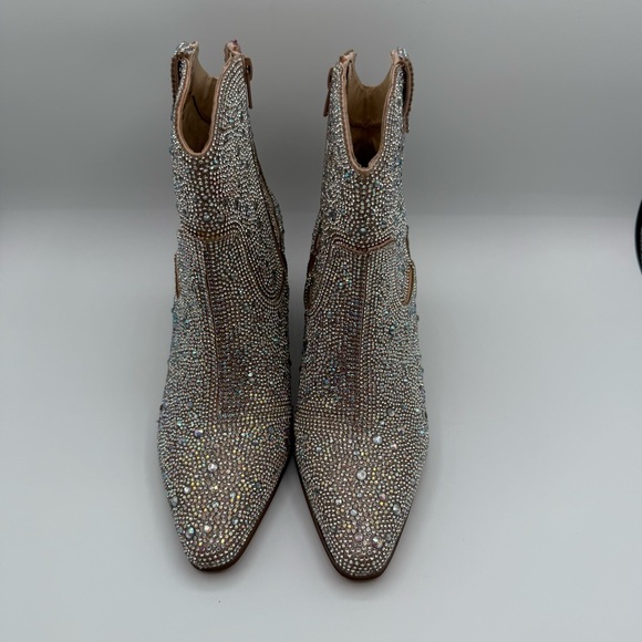 Matisse Harlow Sparkly Rhinestone Western Ankle Crystal Cowgirl Booties Size 7.5 - Picture 5 of 16